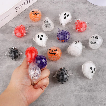 5/10/20Pcs Halloween Squeeze Ball Pumpkin Ghost Fidget Toy Kids Halloween Birthday Party Favors Trick or Treat Goodie Bag Filler