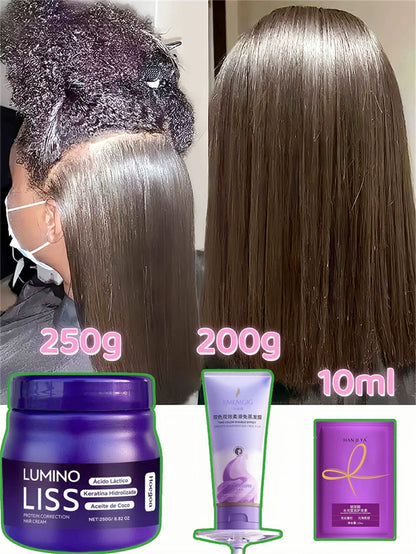 Protein Straightening Cream Nourishes Softens Hair Creating Silky Smooth Hair Repair Frizz Curls Naturally Without Damaging Hair