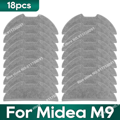 Compatible for Midea M9, EUREKA E10s, Obode A8 Vacuum Cleaner Accessories Main Side Brush Hepa Filter Mop Rag Replacement Parts