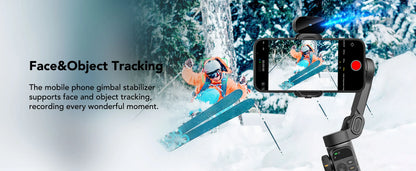 AOCHUAN Smart X2 Ai Handheld Gimbal Stabilizer Built in Extension Rod Equipped with LED display Smartphone Gimbal Stabilizer