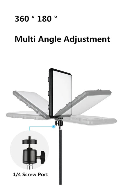 LED Photography Video Light Panel Lighting Photo Studio Lamp Kit with 8/12 Inch Adjustable Brightness,for YouTube Live Streaming