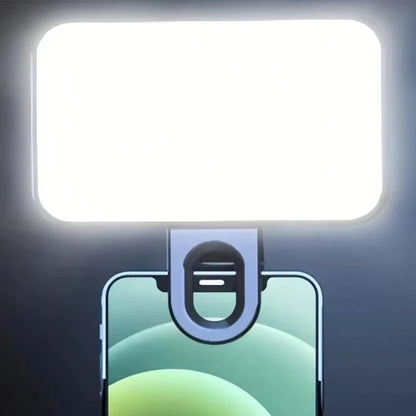 Mini Selfie Fill Light Rechargeable Adjustable Brightness Clip on 3 Mode Led Light for Mobile Phone PC Laptop Clip Filllight