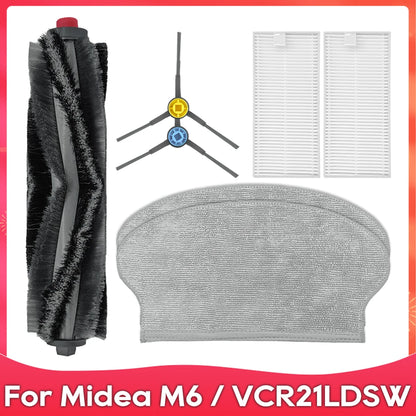Compatible For ( Midea M6 / VCR21LDSW / Eureka NER600 ) Robot Vacuum Cleaner Part Roller Mian Side Brush Mop Filter Accessory