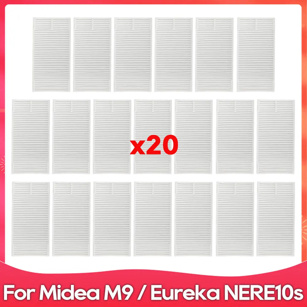 Compatible For ( Midea M9 / Eureka E20 Plus / NERE10s E10S / Obode A8 ) Spare Parts Accessories Main Side Brush Filter Mop Cloth