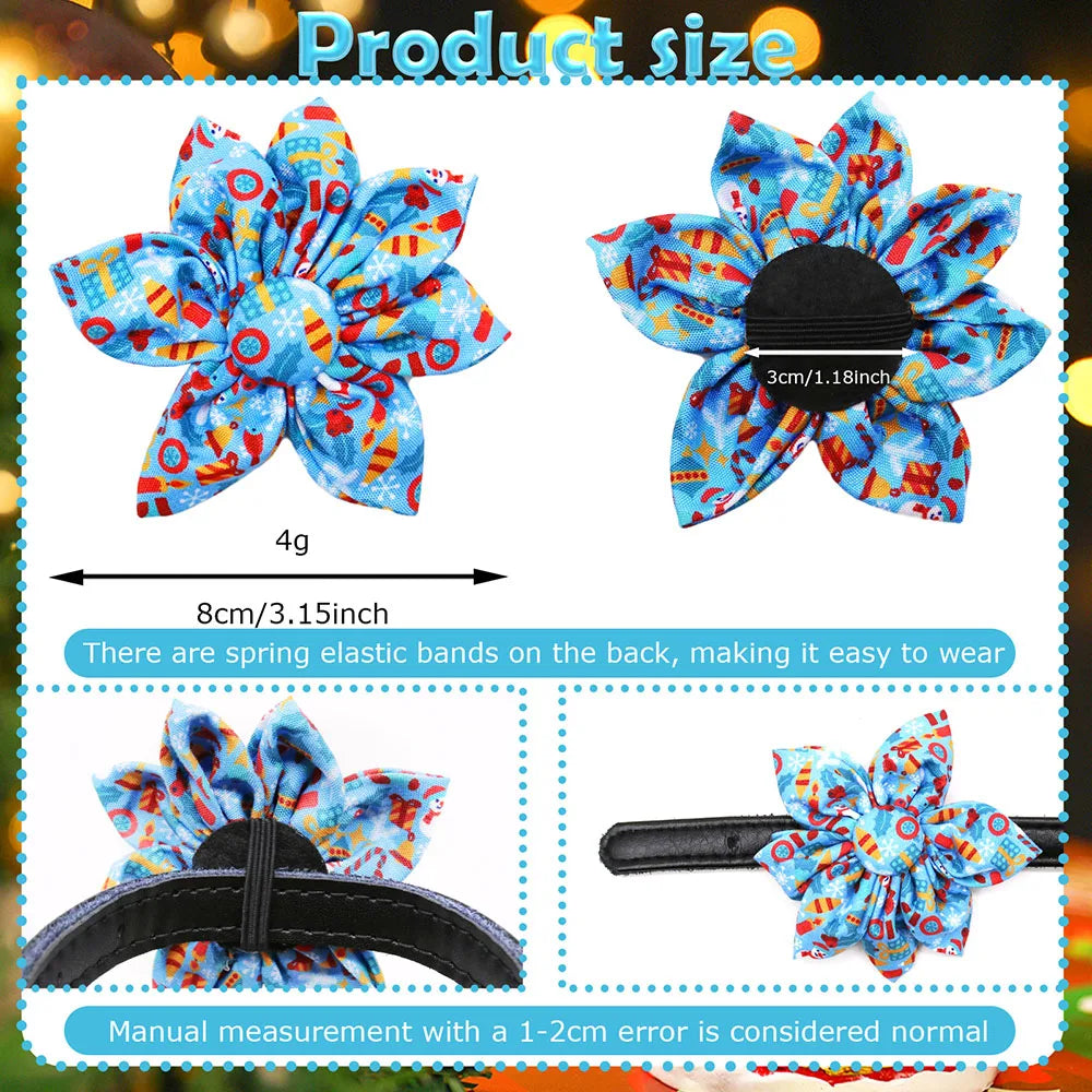 20/40PCS Winter Dog Bowties Removable Pet Dogs Bow Ties For Christmas Party Bulk Pet Grooming Accessories For Dogs and Cats