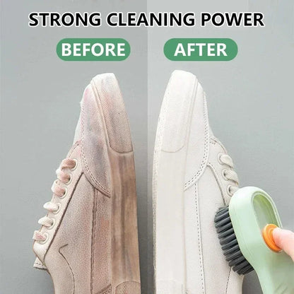 Shoe Washing Machine Bag with Liquid Shoe Brush Set Durable Laundry Shoe Bag and Soft Bristle Clean Brush for All Shoes