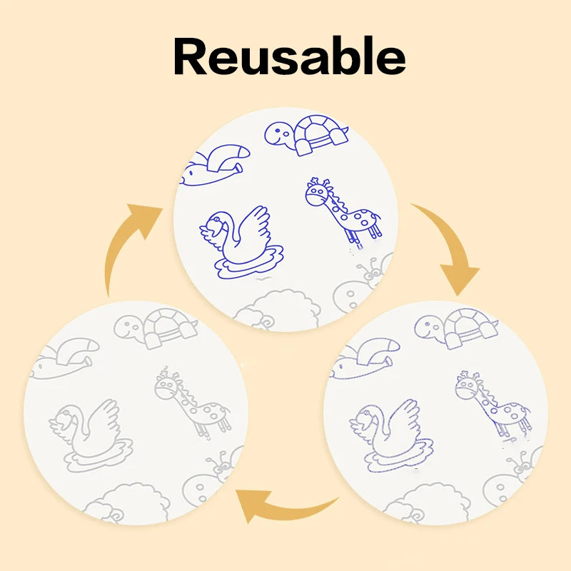 Reusable groove drawing book, develop drawing skills, practice writing, groove drawing book, control pen training calligraphy