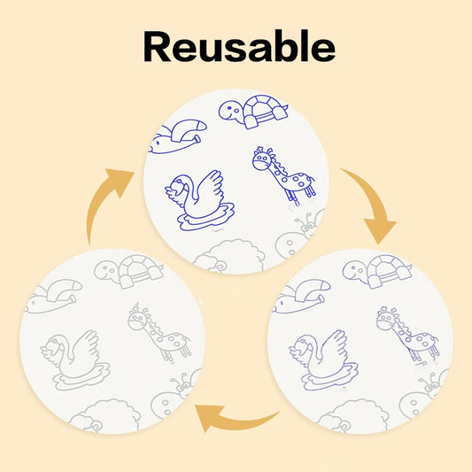 Reusable groove drawing book, develop drawing skills, practice writing, groove drawing book, control pen training calligraphy