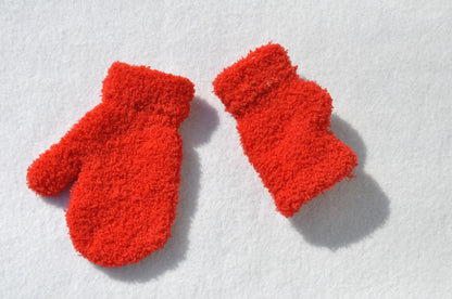 Warm Plush Thick Warm Baby Gloves Winter Plus Velvet Mittens Children Kid Coral Fleece Full Finger Gloves For 1-4Y Kids Gloves