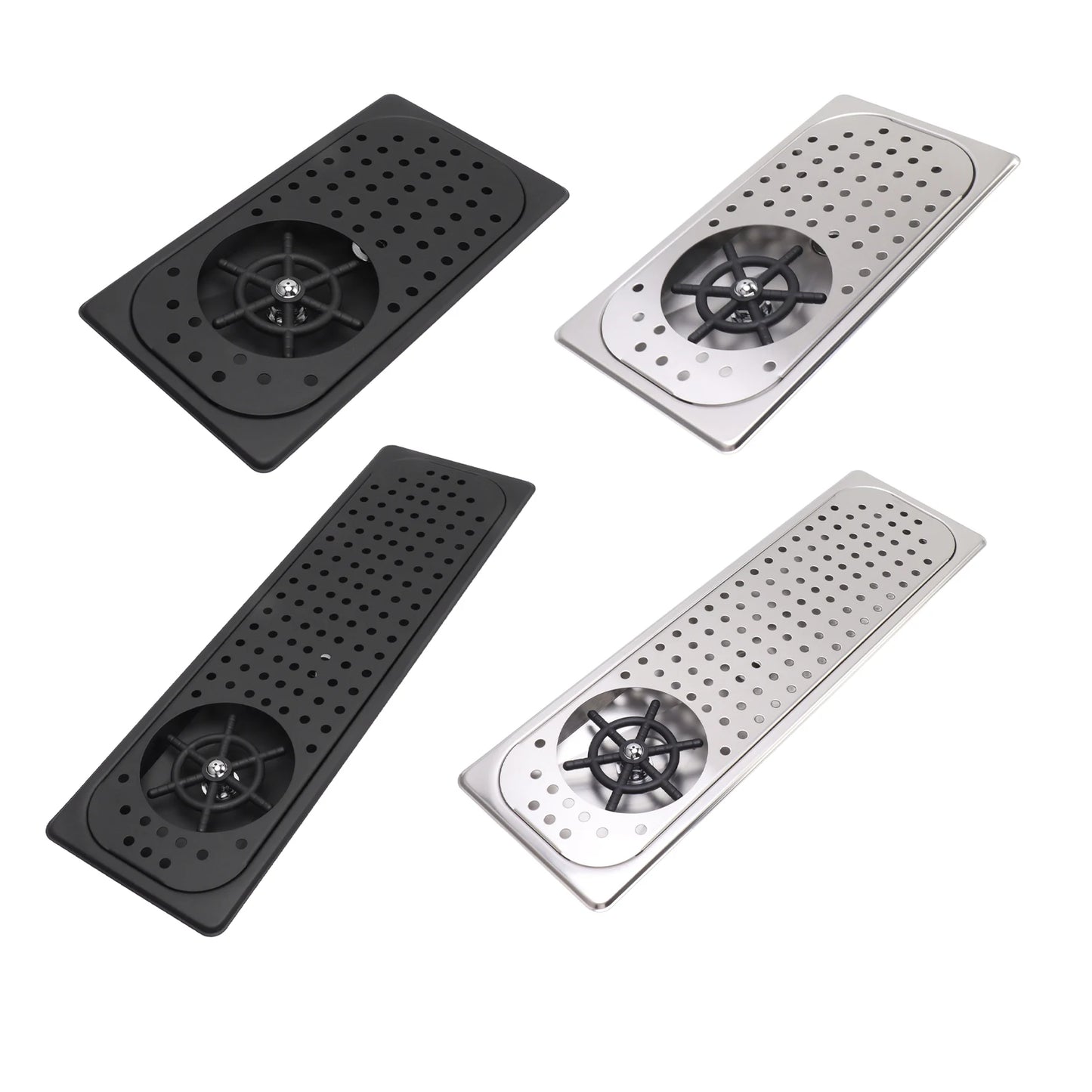 Built-in Cup Washer Stainless Steel Glass Cleaning Rinser High Pressure Cup Washer With Drain Drip Tray Hose For Bar Coffee Shop