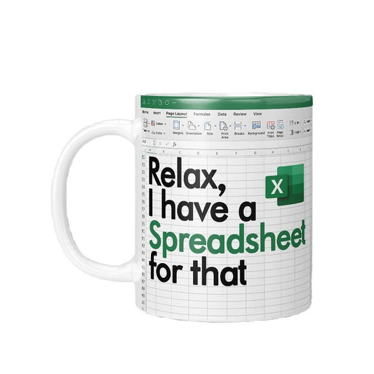 Excel Pattern Coffee Mug Creative Ceramic Tea Coffee Cup Portable Water Mug Juice Milk Cup Office Home Funny Gift New