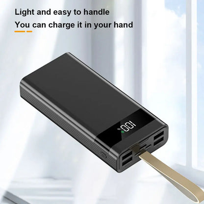 20000mAh Power Bank Portable Fast Charger 4 USB High Volume LED Battery Pack