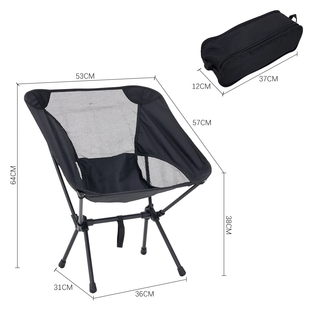 【Breeins】Foldable Camping Chairs Set Lightweight folding Chair Ultralight Backpacking Moon Chairs for Garden Picnic Beach