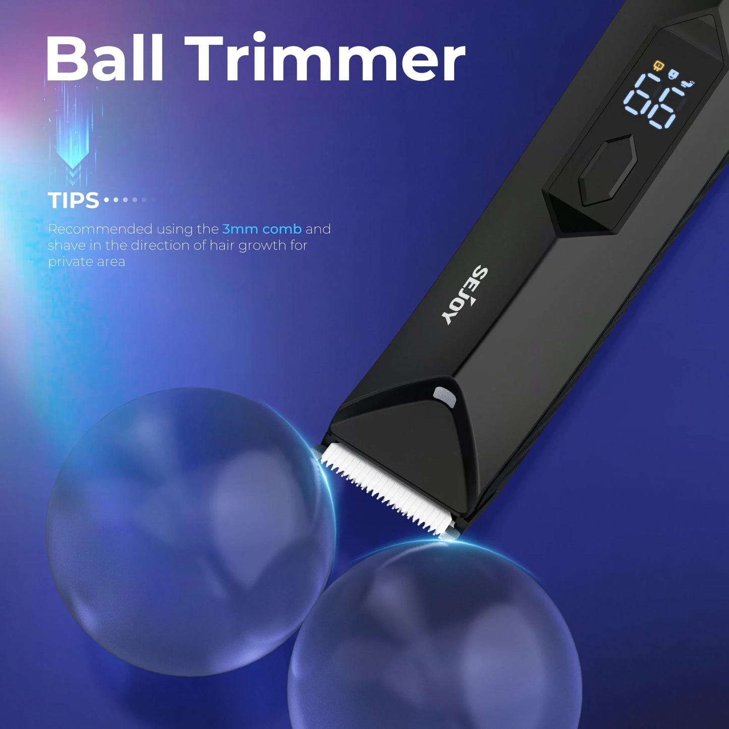 Sejoy T8S Electric Body Hair Trimmer Shaver for Men Groomer Clipper Waterproof Groin Pubic Hair Barber Hair Cutting Machine