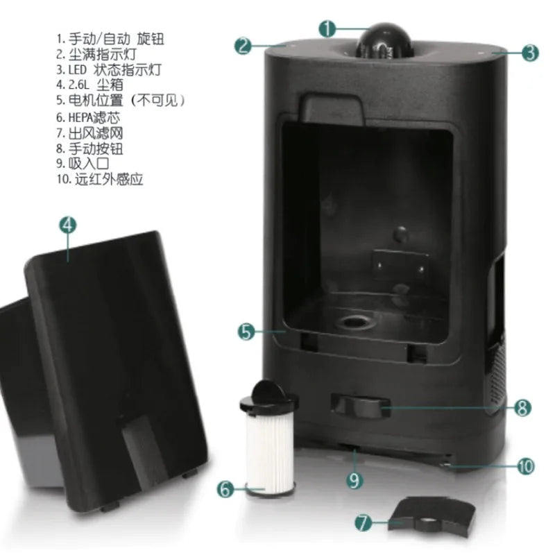 Automatic Hair Suction Trash Can - Intelligent Salon & Home Use YQ-074
