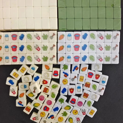 64 Blocks Tiktok Seaside Escape Mahjong Tile Game With Pattern Of Flag Ball Players Funny Parent Child Party Game Puzzle Toy