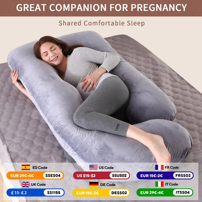 Pregnancy Pillows for Sleeping, G Shaped Full Body Maternity Pillow with Removable Cover - Support for Belly for Pregnant Women