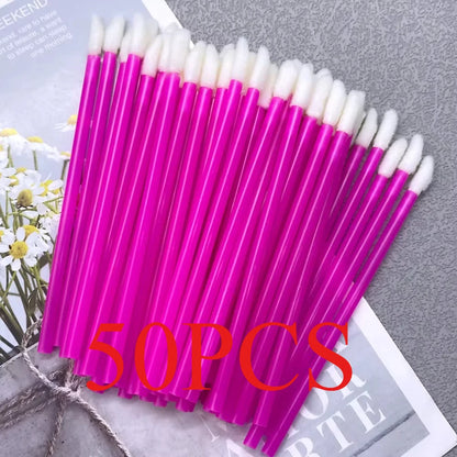 50/1000 PCS Lip Brushes Disposable Cosmetic Lip Brush Lipstick Lip Glossy Wands Cleaner Applicator Eyeshadow Makeup Brush Tool