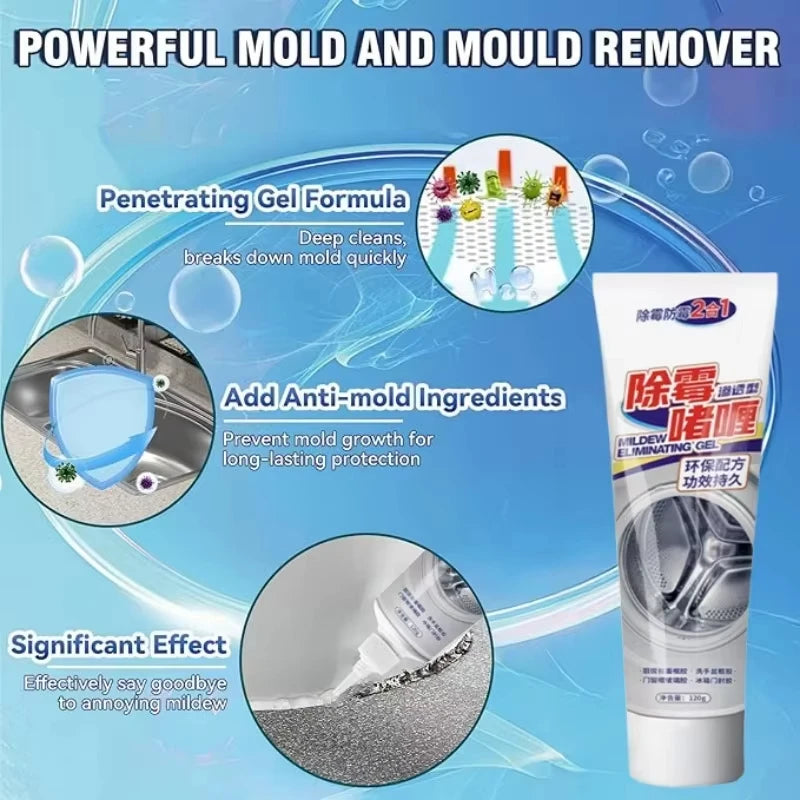 1/2/3/5pcs Mold Remover Gel For Kitchen Bathroom Washing Machine Anti-Mold Cleaning Gel Refrigerator Rubber Ring Removing Mold