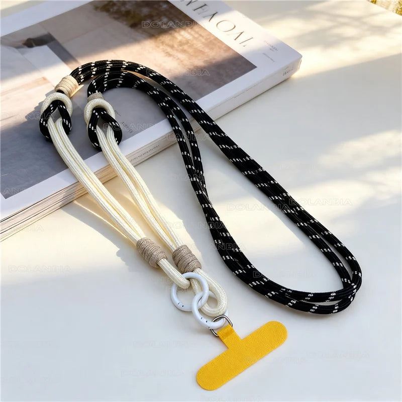 Creative 3-in-1 Mobile Phone Lanyard Wrist Strap Crossbody Hanging Neck Cellphone Chain Travel Convenience Phone Anti-loss Strap