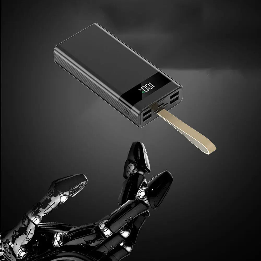 20000mAh Power Bank Portable Fast Charger 4 USB High Volume LED Battery Pack