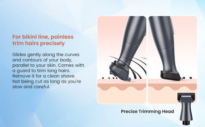 Sejoy 6 In 1 Body Hair Trimmer Kit Electric Beard Shaver Men&Women Nose Hair Trimmer Eyebrow Razor Portable Body Shaver IPX5