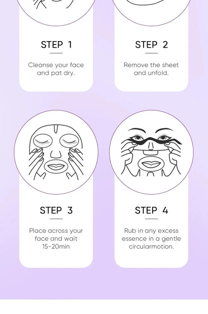 Collagen Anti Wrinkle Facial Mask Anti Aging Fade Fine Lines Firm Skin Moisturizing Brightening Smooth SkinCare Korean Cosmetics
