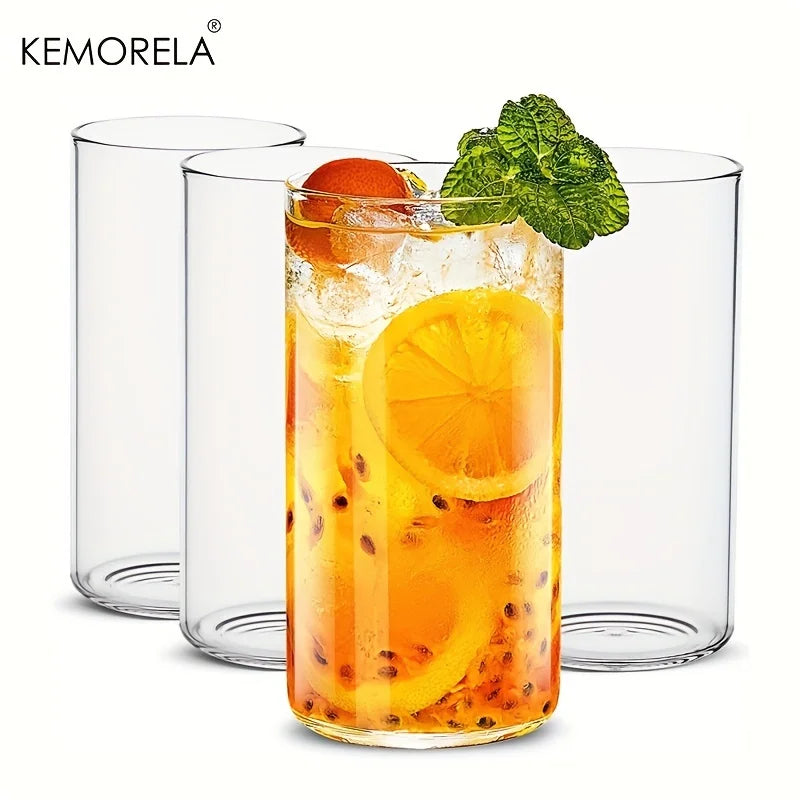 6/4PCS 15/19 Oz BPA Free Borosilicate Drinking Glasses Set Heat Resistant, Dishwasher Safe For Cocktail Whiskey Soda Water Beer