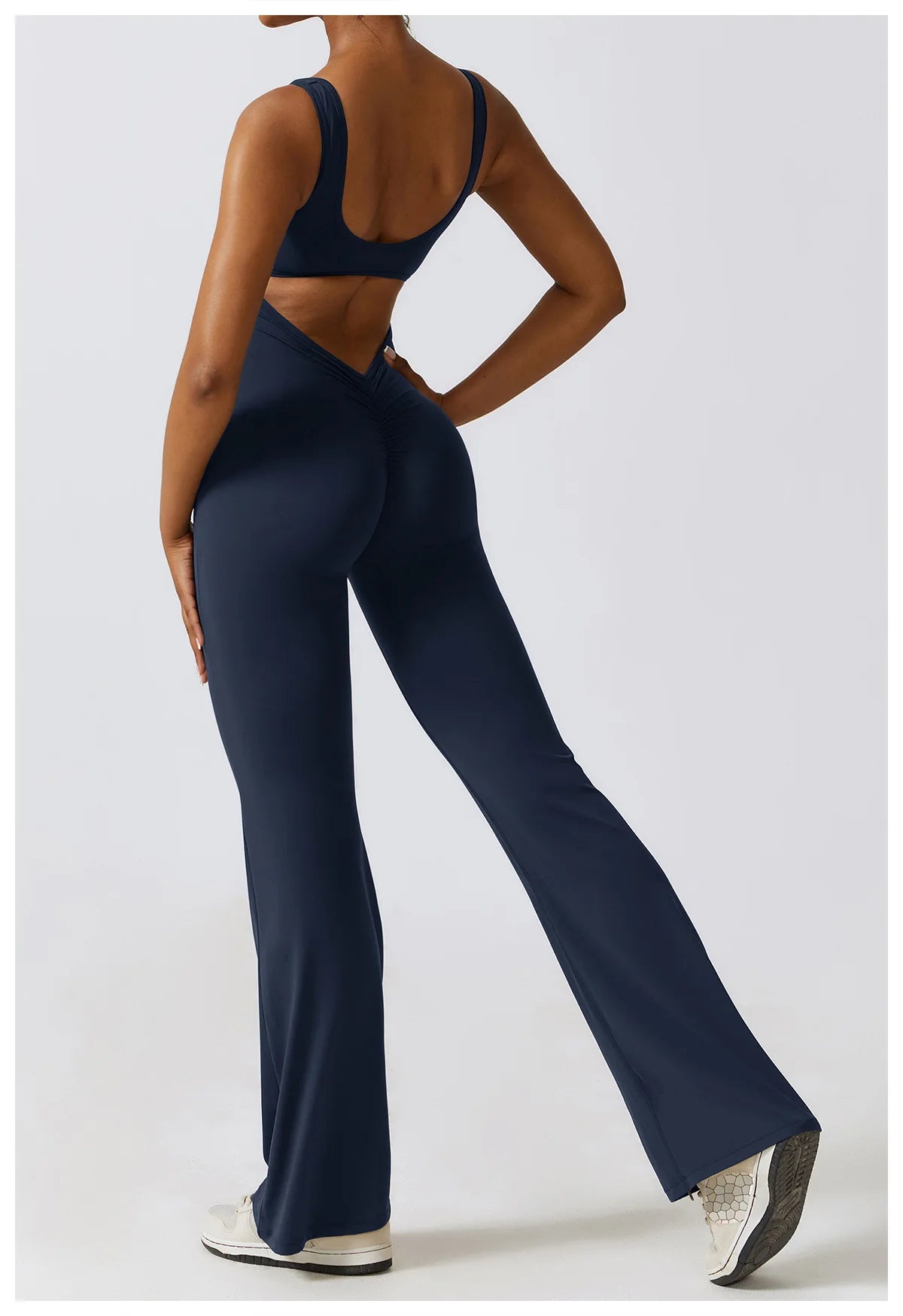 Women's Sexy Yoga Jumpsuit - One Piece Workout Tracksuit with Push Up Support