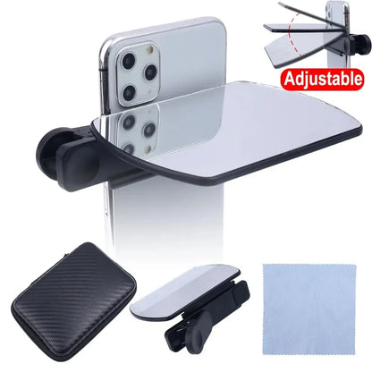 Smartphone Camera Mirror Reflection Clip Phone Selfie Reflector Tool Universal Adjustable Reflection Clip Kit for IPhone Android