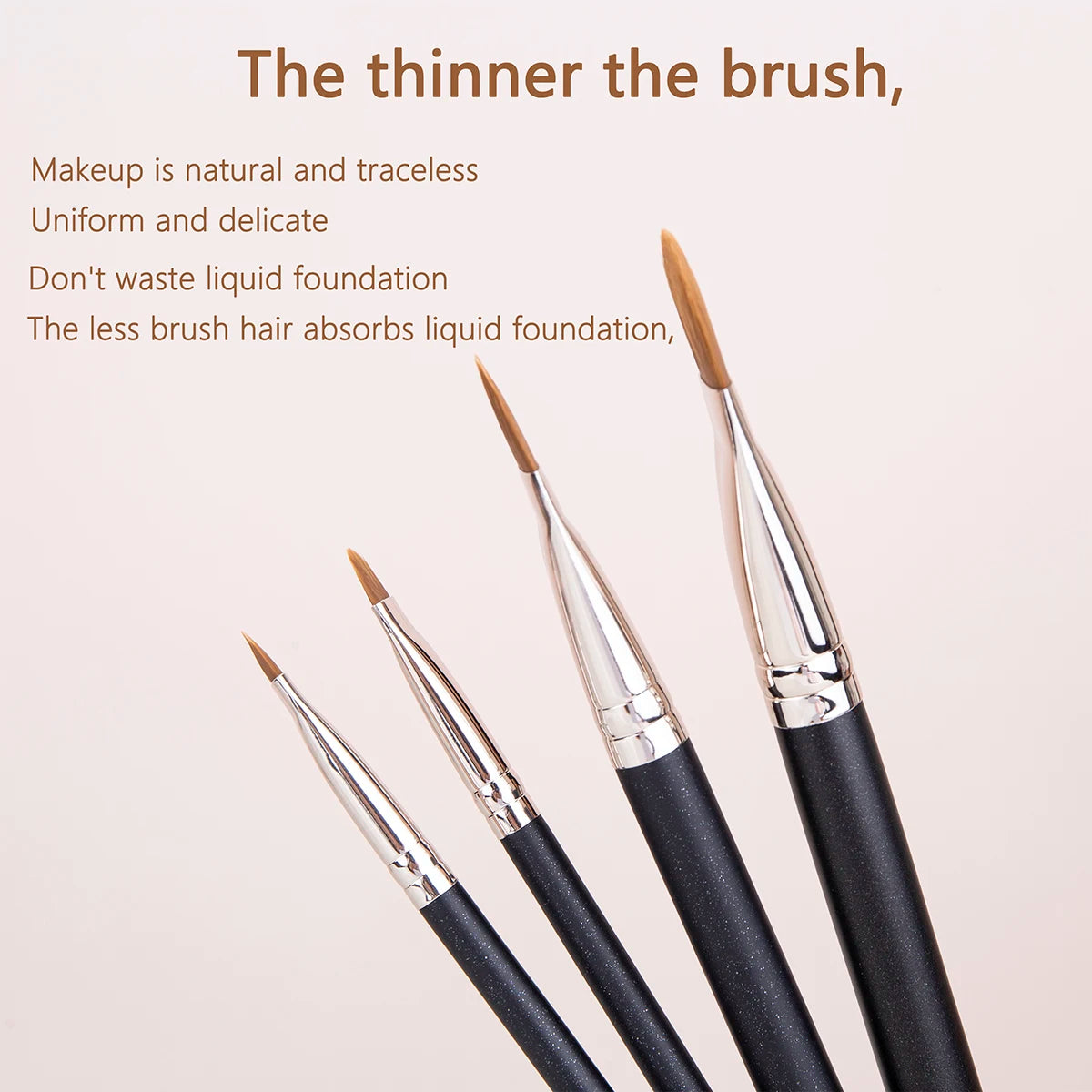 Ultra Thin Foundation Brush Lightweight and Thin Face Contour Brush Flat Contour Brush Blending Foundation Cream Makeup Brushes