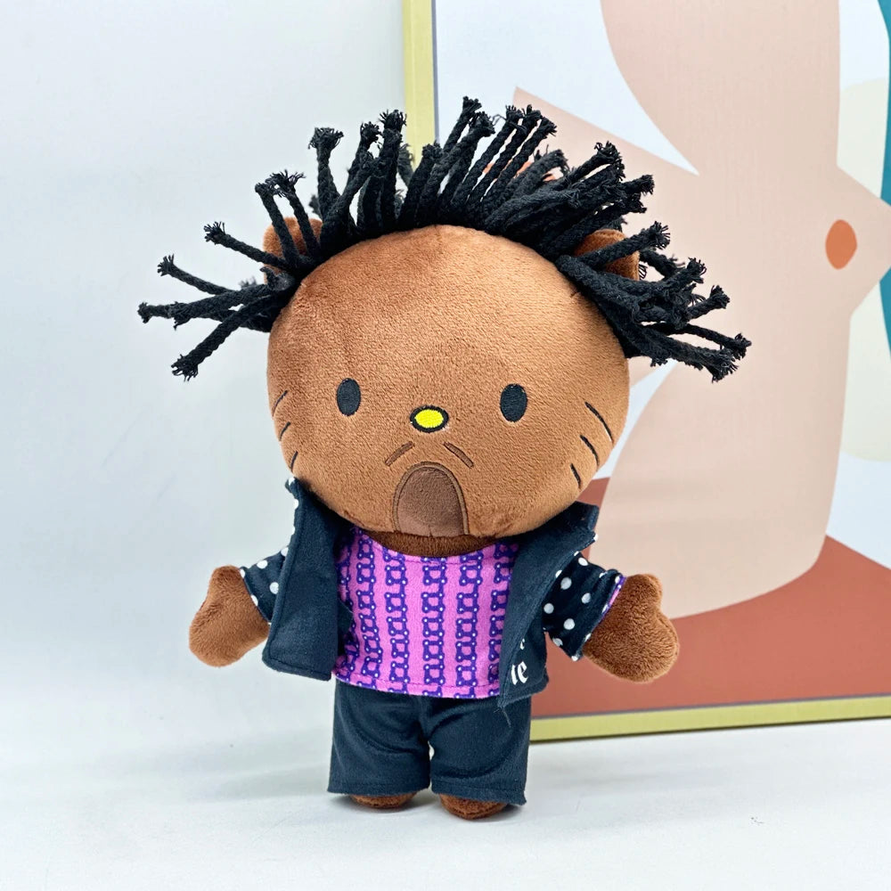 New Hello Kitty Ken Carson Rapper Trippie Taylors Plush Toy Doll with Clothes Stuffed Soft Plush Toys Fans Collect Gifts