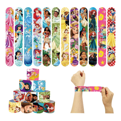 Disney Princess Slap Bracelet Party Favor Girls Kids Birthday Party Gifts Bag Filling Material Princess Theme Party Decorations