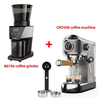 BioloMix 20 Bar Semi Automatic Powder Coffee Machine,with Milk Steam Frother Wand, for Espresso, Cappuccino, Latte and Mocha