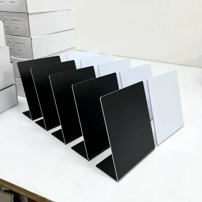 RFID NFC QR code Google Review stand display White Black Blank Pattern 13.56MHz NFC215 chip 504Bytes Patternless Social media