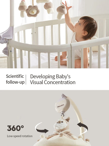 Banshili Music Bed Bell Baby Mobile Cute Cartoon Soothing Boys and Girls Toys Baby Mobile for Crib Baby