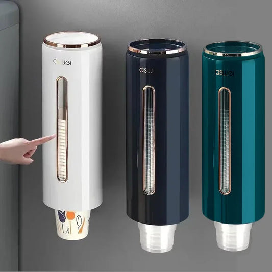 Dispenser Automatically Drop Cup Remover Wall Mounted Disposable Paper Cups Dispenser Plastic Cup Holder Cups Container New