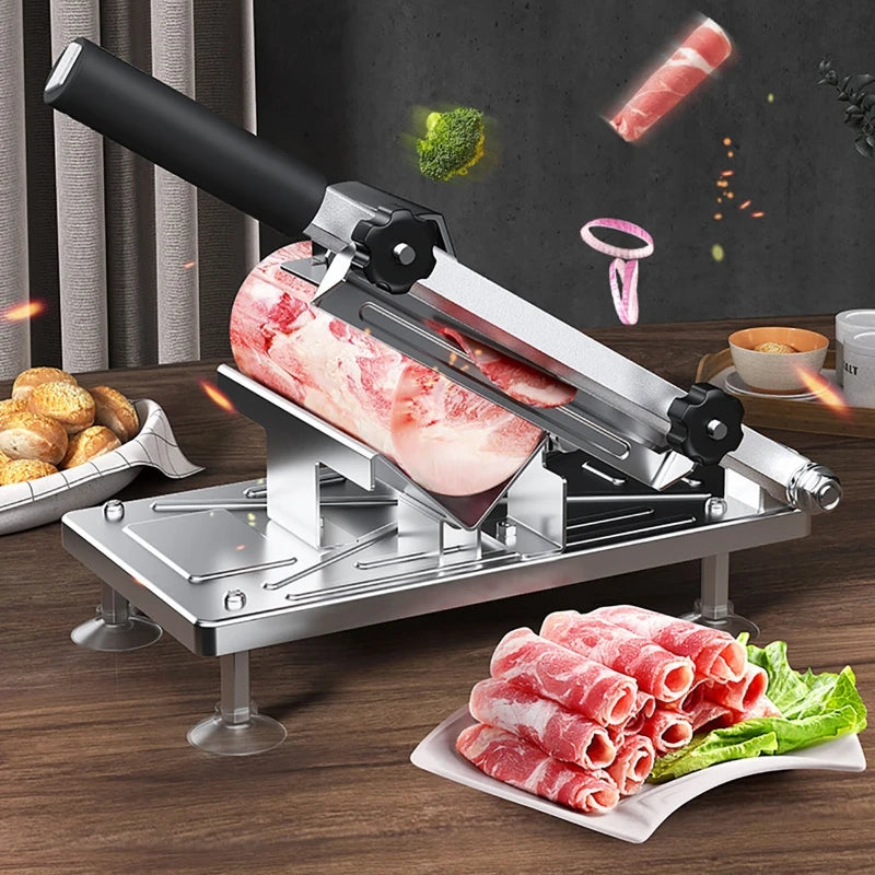 Stainless Steel Meat Slicer Meat Slicer Bone Cutting Machine Minced Lamb Bone Meat Cutter Chicken Duck Fish Ribs Lamb Cutting