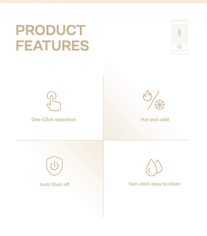 HiBREW Milchaufschäumer, Milchaufschäumer, Schokoladenmischer, Kalt-/Heißmilch, Latte Macchiato, Cappuccino, vollautomatisch, Milchwärmer, Cool Touch M1A