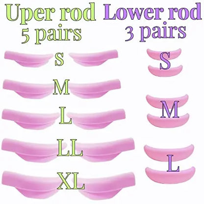 Eyelash Perming Pads Silicone Eyelashes Perm Curler Reusable Lash Lift Shield Pads lash Lifting rods and glue gel