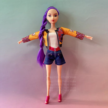 2025 NEW Kpop Demon Hunters Action Figure Vinyl Doll Toy Kawaii Huntrix Anime Figures Rumi Mira Zoey For Children Christmas Gift