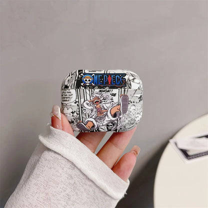 Cartoon One Piece Earphone Case For AirPods Pro Pro2 Bluetooth Wireless Headset Cover for Airpods 1 2 3rd 4 2024 Gifts