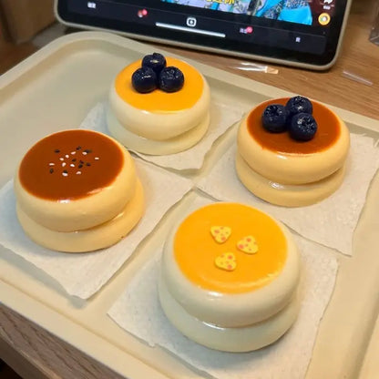 Taba Squishy Strawberry Blueberry Soufflé Stress Relief Toy Sensory Fidget Toys for Kids Adults Anxiety Relaxation, Squeeze Gift