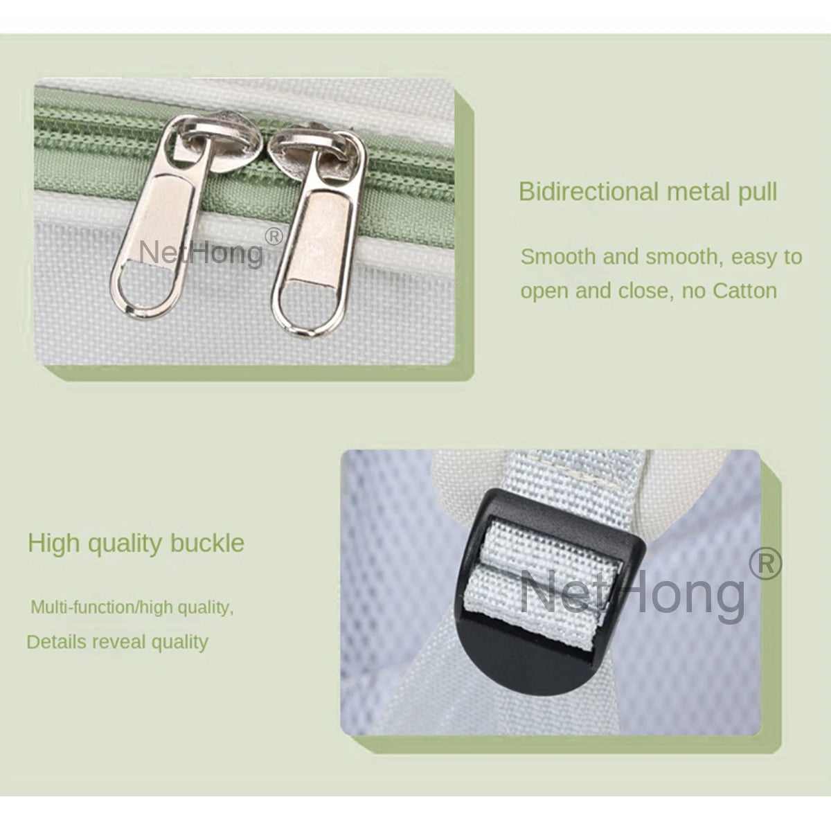 Portable Pet Carrier Backpack For Birds Rabbits & Small AnimalsDurable Nylon With Secure Zip Closure Bag Pack Harness For Pets