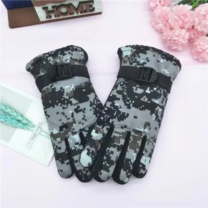 Kids Winter Warm Windproof Cold Weather Outdoor Sports Gloves For Boys Girls Fleece Snow Gloves Ski Gloves Boy Winter Glove