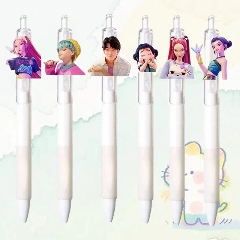 Demon Hunters Gel Pen Kpop Pen Hunter Ballpoint Pen Party Favors for Guest School Office Stationery Supplies Writing Tools