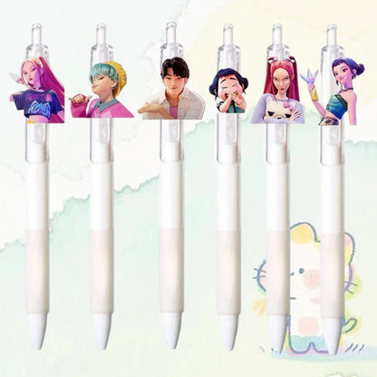 Demon Hunters Gel Pen Kpop Pen Hunter Ballpoint Pen Party Favors for Guest School Office Stationery Supplies Writing Tools