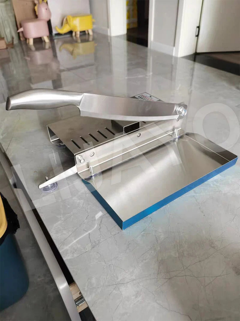LIJAYO Commercial Manual Frozen Chicken Duck Fish Slicer Bone Cutting Tool Stainless Steel Minced Lamb Bone Meat Cutter