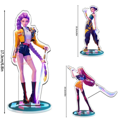 Kpop Demon Party Favors Kpop Keychains Heart Necklace Keychain Gift Kids Birthday Decoration Kpop Keychain for Bags