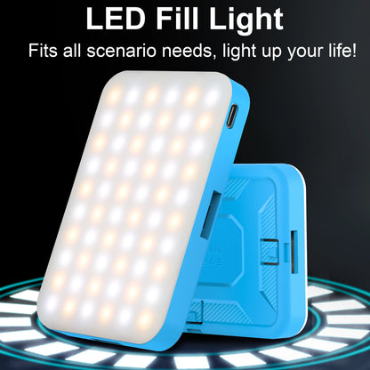 LED Selfie Light,60 LED Beads 2500mAh Rechargeable CRI 97+, 7 Light Modes,Portable Clip on Light for Phone Tablet Laptop TikTok